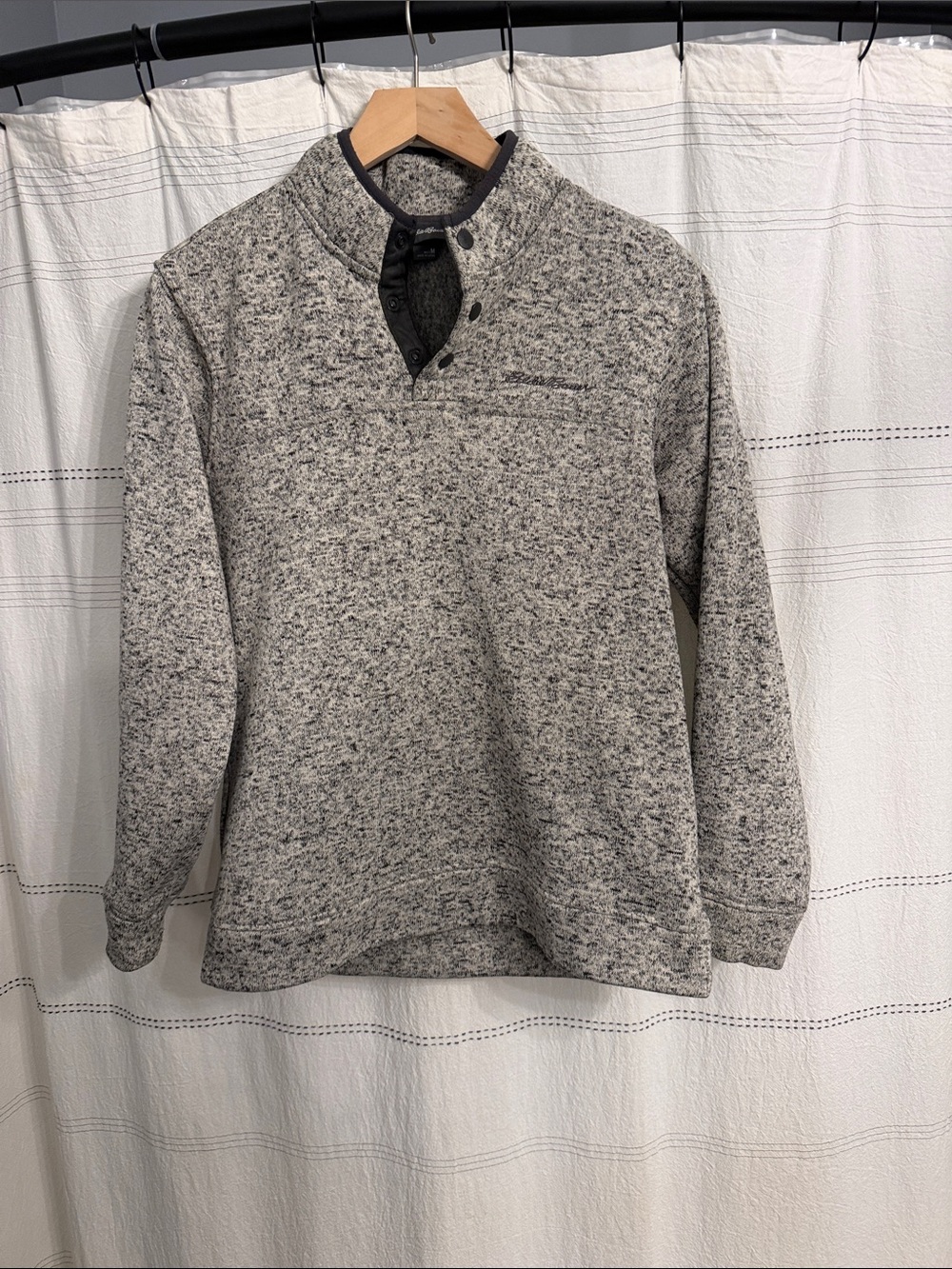 Eddie Bauer Gray Heather button down top Sweater